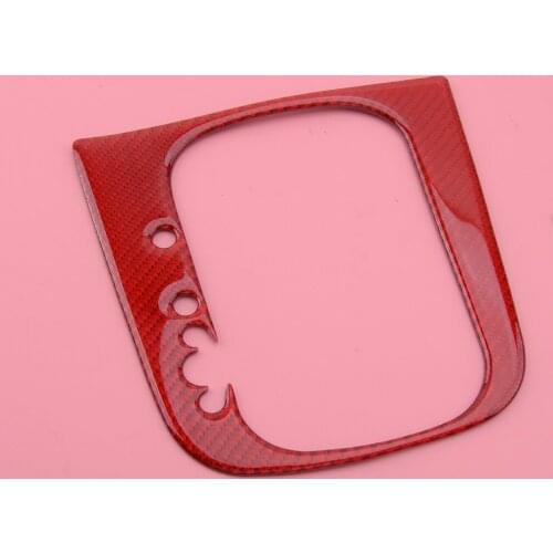 Real Carbon Fiber Gear Shift Panel Cover Fit For Volkswagen Golf 6 MK6 GTI 2012 2011 2010 2009 2008 Red LHD Only