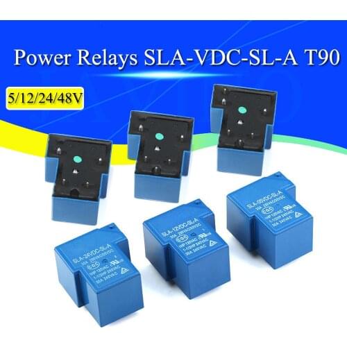 Power Relays SLA-05VDC-SL-A SLA-12VDC-SL-A SLA-24VDC-SL-A SLA-48VDC-SL-A 5V 12V 24V 30A 4/5/6PIN T90