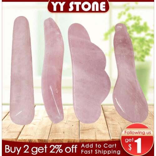 Rose Quartz Roller Slimming Face Massager Lifting Tool Natural Jade Facial Massage Roller Stone Skin Massage Beauty Care GUASHA