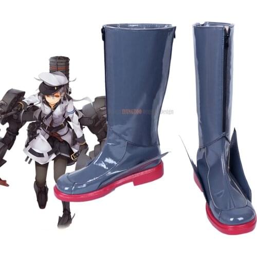 Kancolle Gangut Cosplay Kantai Collection Gangut Cosplay Boots Grey Shoes Custom Made