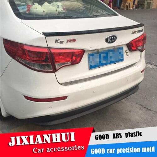 For Rio K2 Spoiler 2011-2015 Kia Rio K2 Spoiler YYWW ABS plastic Material Car Rear Wing Color Rear Spoiler