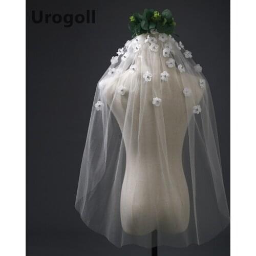 Trendy Bridal Wedding Veil Wedding Accessories Gauze Veil Women Brides Veil For Wedding Party Flower Hair Comb Wedding Veil