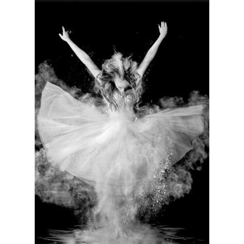 Yujohom Diy Diamond Painting Ballet Dance Full Square Diamond Mosaic Stitch Cros Diamond Embroidery By Number Hobbies and Crafts