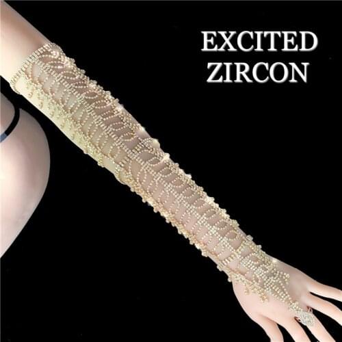 Wedding Bracelets For Women Bridesmaids Crystal Flower Statement Dancer Upper Long Pulseras Mujer Moda 2020 New Fashion