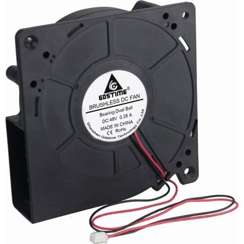 1PCS Gdstime 12032B 120mm 120x32mm 48V 2Pin Cooling Turbine Brushless DC Blower Fan