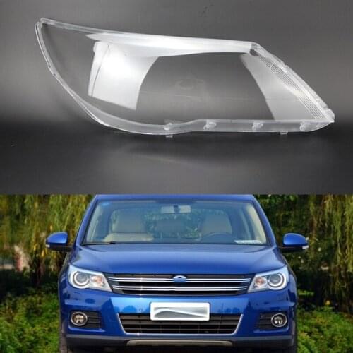 2 pcs LENS lampshade Front headlight cover Headlight transparent housing Headlight protection for TVolkswagen Tiguan 2009-2012