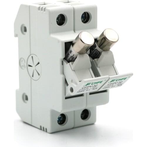 2pcs PV Solar Fuse 5/10/15/20/30A 1000V DC Connector Fusible With Fuse Holder for PV PV Solar System Protection 10x38mm