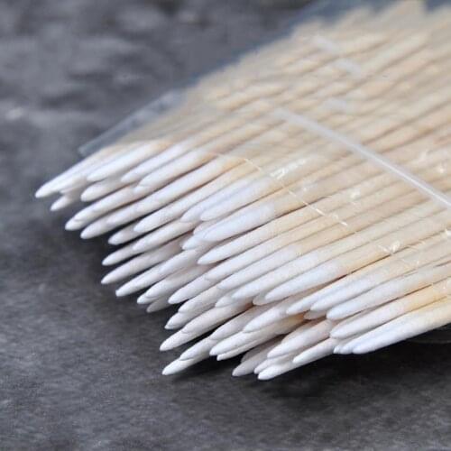 300pcs Disposable Cotton Swab Micro Brushes Lint Free Wood Cotton Buds Swabs Eyelash Extension Glue Removing Tools