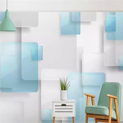 3D transparent background Nordic fresh geometric style background wall painting
