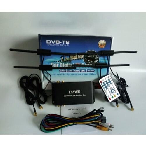 4 Antenna Car Digital TV Box High-speed Mobile HD Receiver Dvb-t2 H.265 Germany Czech Set Top Box