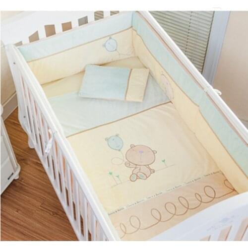Promotion! Velvet baby bedding sets baby crib set ropa de cuna Comforter cot quilt sheet bumper,(bumper+sheet+pillow+duvet)