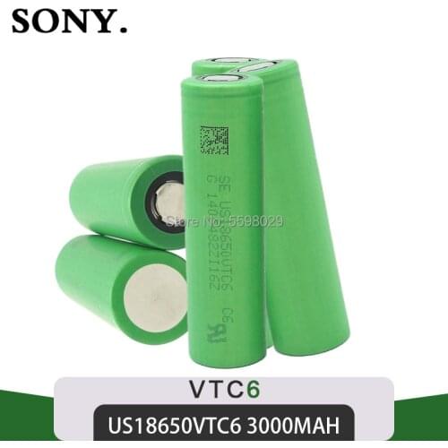 Sony 100% original VTC6 3.7V 3000mAh rechargeable Li-ion battery 18650 US18650VTC6 toys tools flashligh