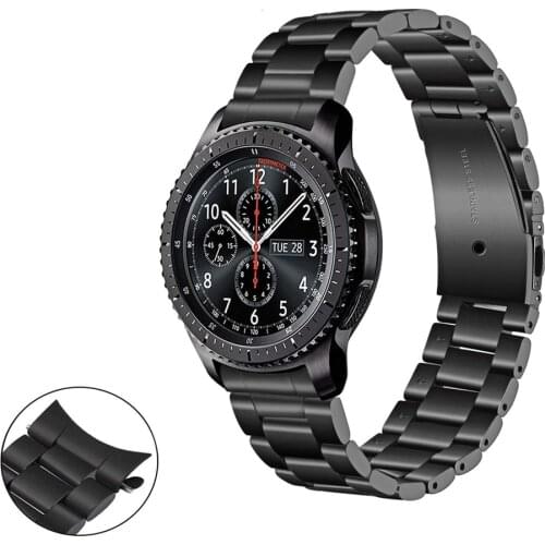 No gap Wristband for Samsung Galaxy Watch 3 45mm Band 22mm Stainless Steel Loop Bracelet for Galaxy Watch 46mm/Gear S3 Strap