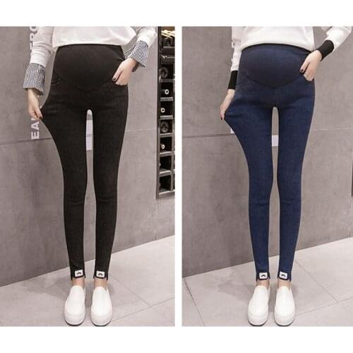 Maternity Pencil Pants Clothes For Pregnant Women Jeans Abdominal Skinny Pregnancy Jeans Maternity Pants High Stretch Clothing