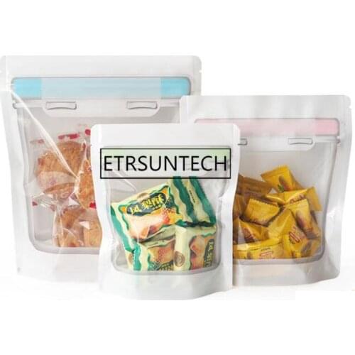 500pcs Household Candy Jar Bags Nuts Bottle Bags PP Mylar Bags Stand Up Coffee Bean Zipper Bags Eco-friendly Food Storage