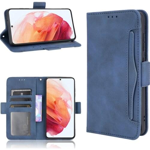 For Samsung Galaxy S21 FE Case Premium Leather Wallet Leather Flip Multi-card slot Cover For Samsung S21FE S21 Fan Edition S 21