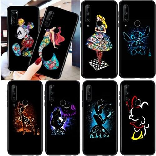 Disney Princess Marvel For Honor 8S 8C 8X MAX 8A 8 7S 7A 7C Play 3E Prime Pro 2020 2019 Silicone Black Phone Case