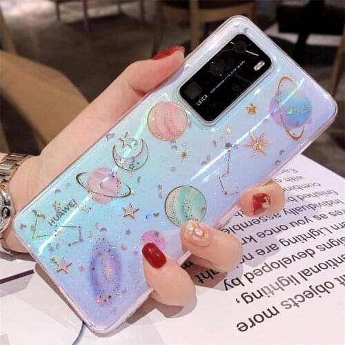 Glitter Planet Case For Huawei Nova 3 3i 5T 6 7 8 SE Honor 7A 8A 8S 8X 9 9X 9S 9C 10i 20i 30i 30s View Mate 10 20 30 40 Lite Pro