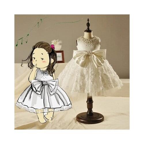 Infant Party Dress Wedding Dresses Turkey Flower Girls Dresses for Party and Wedding White Deguisement Ball Gowns Dress