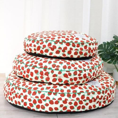 Red Big Size Pet Sofa Comfortable Canvas Filled with Cotton Dog Kennel Soft Warm Cat Bed Sleeping Fllower Nest for Large Dogs