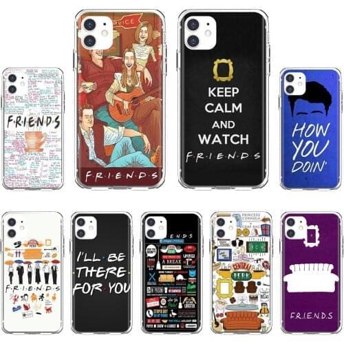 For Apple iPhone 10 11 12 Pro Mini 4S 5S SE 5C 6 6S 7 8 X XR XS Plus Max 2020 Friends-TV-Show-Print Soft TPU Phone Case