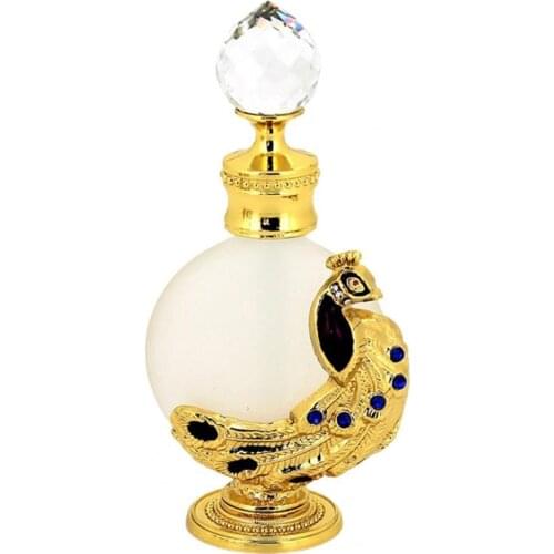 15ml Essential Oil Bottle Antiqued Refillable Glass Retro Style Empty Perfume Bottle for Makeup