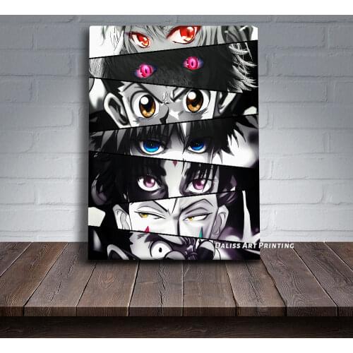 Canvas Anime Hunter x Hunter Eyes Pictures Home Manga Decoration Paintings Poster HD Prints Wall Art Modular Living Room Framed