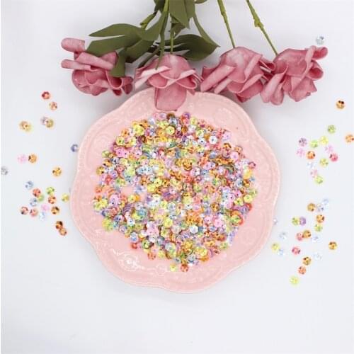 KSCRAFT Mixed Colors 6mm Flowers Shape Sequins PVC Flat for DIY Scrapbooking Card Making Craft Decorations