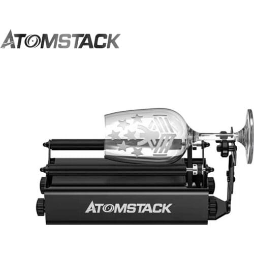 ATOMSTACK R3 24W Laser Engraving axis Automatic Rotating Roller Device Module for Excavating Cylindrical Round Objects Cans Pen