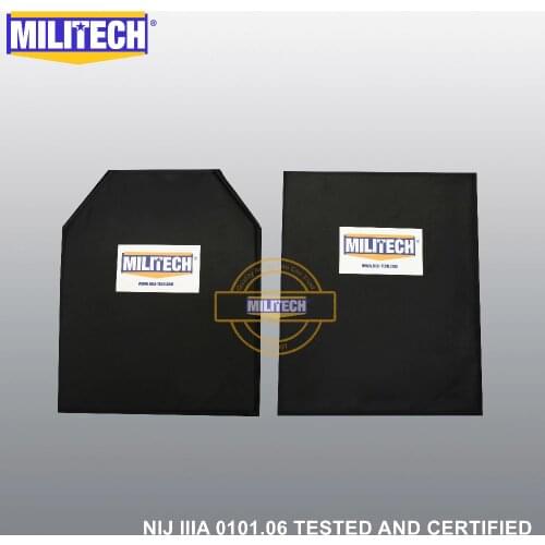 MILITECH 11 x 14 STC&RC Cut NIJ Level 3A NIJ 0115.00 Level 2 Stab Resistant Bulletproof Plate Aramid Soft Ballistic Panel Pair