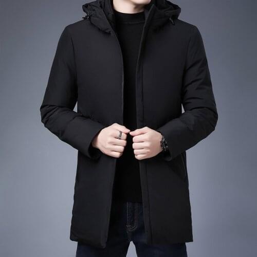 Mens Parkas Winter Warm Jacket Coats Men Fashion Casual Mens Winter Jackets and Coats Fleece Parkas Collar Detachable Clothes