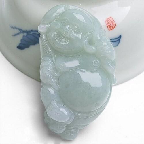 Myanmar natural jade A goods Maitreya Buddha jade pendant jade jewelry ep08