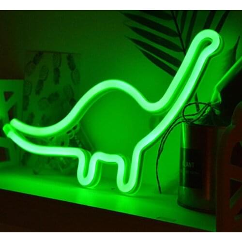 Animal Dinosaur Shape Design Neon Sign Light Room Wall Decorations LED Night Light Home Ornament Party Holiday Decor Kids Gift