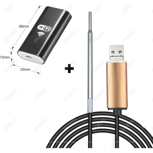 Low Temperature WIFI Endoscope 5.5mm Lens Ear Nose Medical USB Endoscope Borescope Inspection Otoscope Camera for IOS Android PC