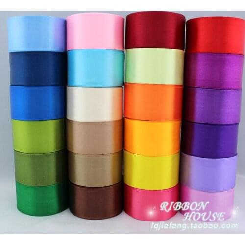 New (25 yards/roll) 2'' (50mm) 22meter single face Satin Ribbon Webbing Decoration Gift Christmas Ribbons DIY Candy Box Dec
