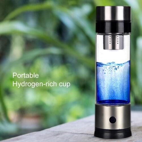 Portable Titanium Quality Hydroge-Rich Water Cup Electrolysis Purified Water Bottle Health Preserving Cup glass For Outdoor Offi
