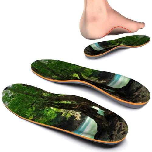 Landscape Pattern Anti-slip, Wear-resistant, Shock-absorbing, Breathable Arch Support Orthotic Inserts Insole Ease Foot Pain