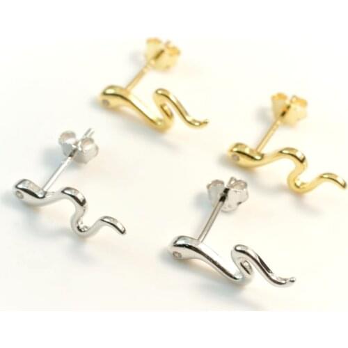 925 Sterling Silver Ear Needle Cute Little Animal Snake-Shaped Stud Earrings Popular Earrings Fashion Jewelry Birthday Gifts