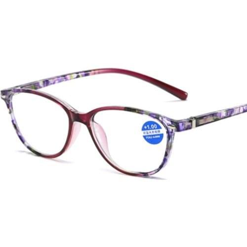 Blue Light Reading Glasses Men Women Vintage Printed Prebyopia Spectacles Optical Glasses Hyperopia Transparent Eyeglasses