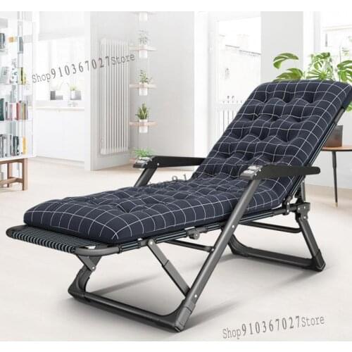 Folding Lounge Chair Lunch Break Siesta Bed Backrest Chair Lazy Sofa Comfortable Balcony Home Leisure Portable
