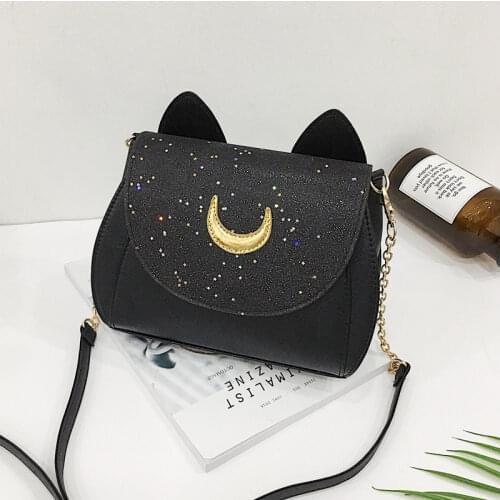 Sailor Moon Artemis Chain Bag Samantha Vega Handbag Cartoon Sailor Moon Girl Messenger Bag