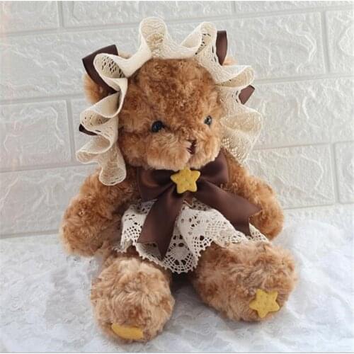 Handmade Bear Handbag Cosplay Cute Lolita cookies Furry bear Bags With Pearl Chain B1205