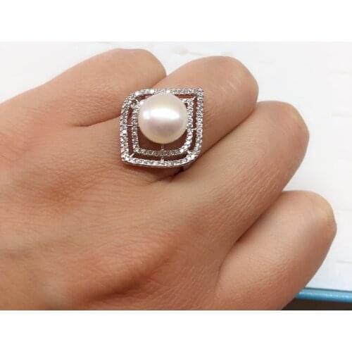 Unique New Ring Mountings Findings Settings Adjustable Ring Jewelry Parts Fittings Wedding Accessories for Pearl Beads