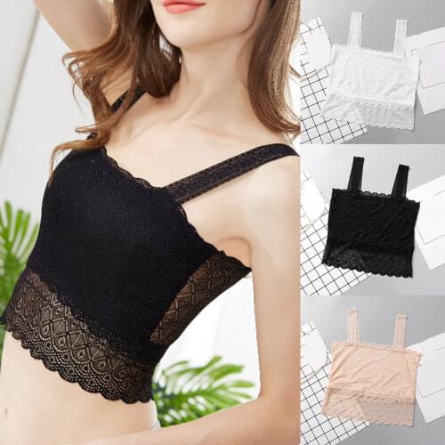 Ladies Lace Bralette Underwear Backless Vest Sexy Panties Lingerie Vest Tube Top Girl Bra Lingerie Brassiere Sling Small Vest