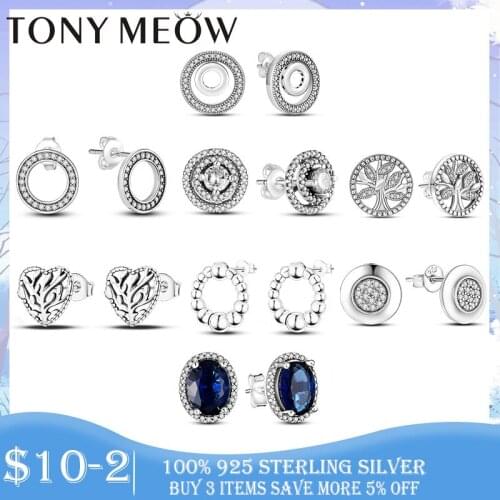 2021 New Korean Silver Earring 925 Sterling Silver Circle Stud Earrings for Women Fashion Women Earrings 2021 brincos s925