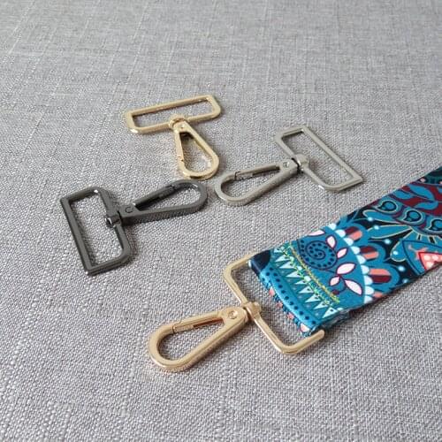 1 pcs 38mm metal belt buckle hardware for bag accessories pet dog leash straps swivel eye trigger clip clasp snap hook factory