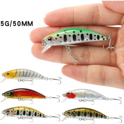 1Pcs 5cm 5g Fishing Lure Minnow Sinking Wobbler Fishig Carp Bait Hard Artificial Crankbait Jerk Pesca Tackle