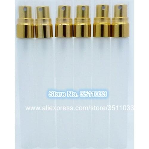 10ML Empty Frosted Glass Spray Bottle Portable Gold Cap Parfum Refillable Bottle Perfume Sample Atomizer Container 18pcs/lot
