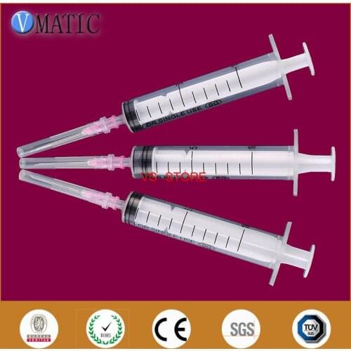 Free Shipping Non Sterilized 10Pcs 10ml/10cc SMT Paste Adhesive Glue Liquid Dispenser Dispensing Syringe With Needle