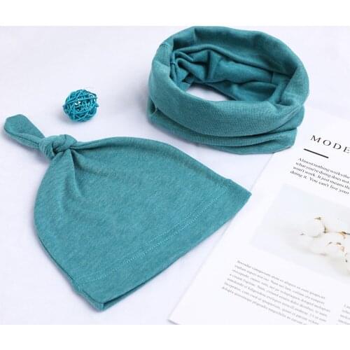 2PC Newborn Baby Boys Girls Beanie Knotted Cotton Hat Soft Cap Infant Toddle Hat